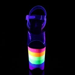 Pleaser Exotic Dancing FLAMINGO-808UVRB - Clr/Neon Rainbow Glitter