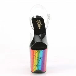 Pleaser FLAMINGO-808WR - Clr/Laser Rainbow Hologram Wrapped Exotic Dancing