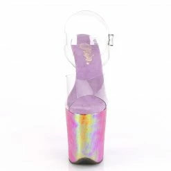 Pleaser FLAMINGO-808WR - Clr/Purple Hologram Wrapped Exotic Dancing