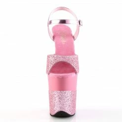 Pleaser Exotic Dancing FLAMINGO-809-2G - Pink Glitter/Pink Glitter