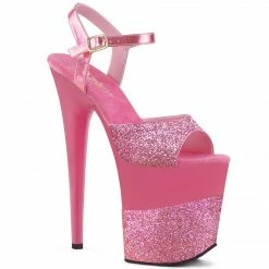 Pleaser Exotic Dancing FLAMINGO-809-2G - Pink Glitter/Pink Glitter