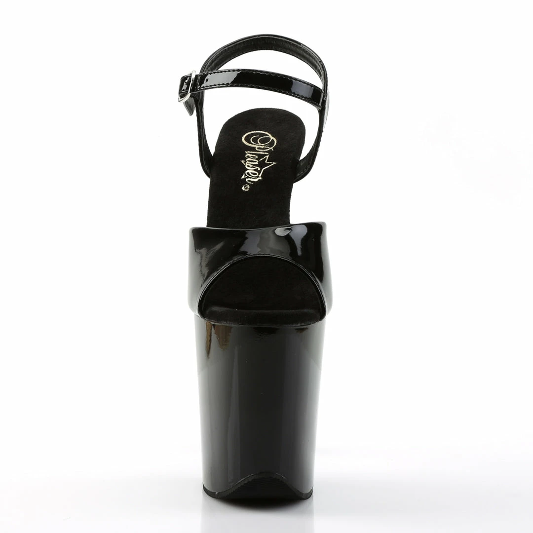 Pleaser FLAMINGO-809 - Blk Pat/Blk 4 Pleaser FLAMINGO-809 - Blk Pat/Blk