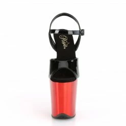 Pleaser FLAMINGO-809 - Blk Pat/Red Chrome