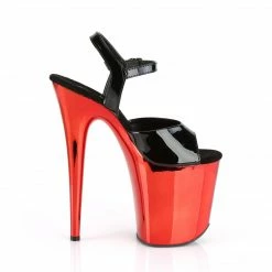 Pleaser FLAMINGO-809 - Blk Pat/Red Chrome