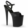 Pleaser FLAMINGO-809 - Blk Faux Leather/Blk Matte