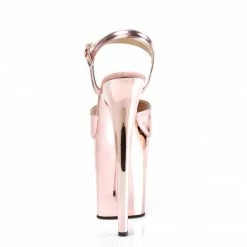 Pleaser FLAMINGO-809 - Rose Gold Met. Pu/Rose Gold Chrome Exotic Dancing