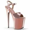 Pleaser FLAMINGO-809 - Rose Gold Met. Pu/Rose Gold Chrome Exotic Dancing