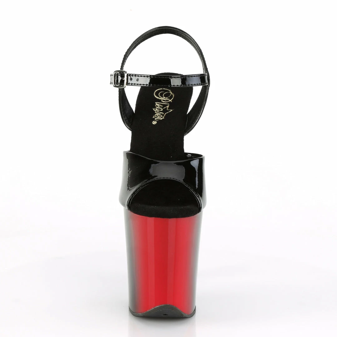 Pleaser FLAMINGO-809BR - Blk Pat/Red-Blk 4 Pleaser FLAMINGO-809BR - Blk Pat/Red-Blk