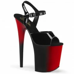 Pleaser FLAMINGO-809BR - Blk Pat/Red-Blk