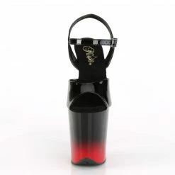 Pleaser FLAMINGO-809BR-H - Blk Pat/Blk-Red Exotic Dancing