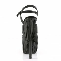 Pleaser Exotic Dancing FLAMINGO-809FRG - Blk Faux Leather/Blk Matte