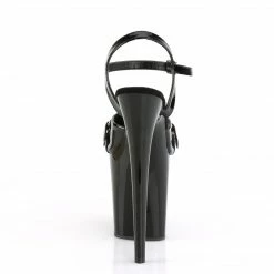 Pleaser FLAMINGO-809GB - Blk Pat/Blk Exotic Dancing