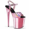Pleaser FLAMINGO-809HG - B. Pink Hologram/B. Pink Chrome Exotic Dancing