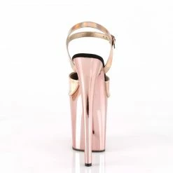 Pleaser FLAMINGO-809HG - Rose Gold Hologram/Rose Gold Chrome Exotic Dancing