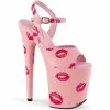 Pleaser FLAMINGO-809KISSES - B. Pink Faux Leather/B. Pink Faux Leather Exotic Dancing