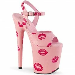 Pleaser FLAMINGO-809KISSES - B. Pink Faux Leather/B. Pink Faux Leather Exotic Dancing