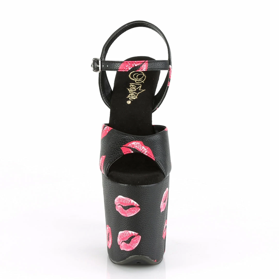 Pleaser Exotic Dancing FLAMINGO-809KISSES - Blk Faux Leather/Blk Faux Leather 4 Pleaser Exotic Dancing FLAMINGO-809KISSES - Blk Faux Leather/Blk Faux Leather