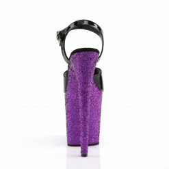 Pleaser FLAMINGO-809LG - Blk Pat/Purple Multi Glitter 10 Pleaser FLAMINGO-809LG - Blk Pat/Purple Multi Glitter