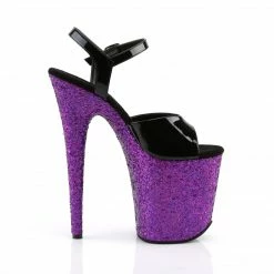 Pleaser FLAMINGO-809LG - Blk Pat/Purple Multi Glitter 11 Pleaser FLAMINGO-809LG - Blk Pat/Purple Multi Glitter