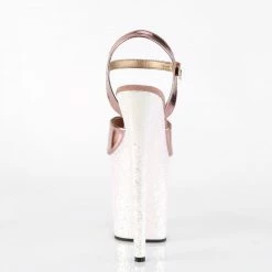 Pleaser FLAMINGO-809LG - Rose Gold Metallic Pu/Opal Multi Glitter