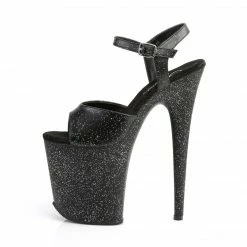 Pleaser Exotic Dancing FLAMINGO-809MMG - Blk Faux Leather/Blk Matte