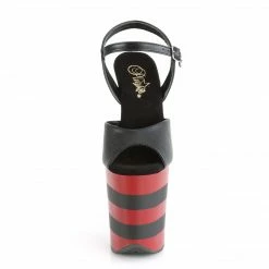 Pleaser FLAMINGO-809SR - Blk Faux Leather/D. Red-Blk Matte 8 Pleaser FLAMINGO-809SR - Blk Faux Leather/D. Red-Blk Matte