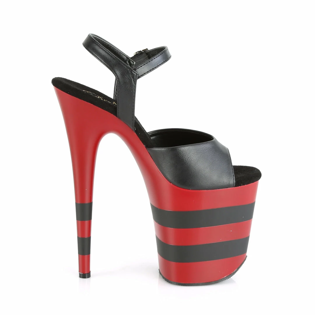 Pleaser FLAMINGO-809SR - Blk Faux Leather/D. Red-Blk Matte 7 Pleaser FLAMINGO-809SR - Blk Faux Leather/D. Red-Blk Matte