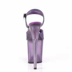 Pleaser FLAMINGO-809T - Purple Faux Leather/Frosted Purple Exotic Dancing