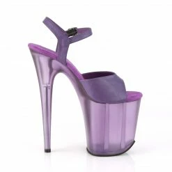 Pleaser FLAMINGO-809T - Purple Faux Leather/Frosted Purple Exotic Dancing