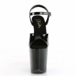 Pleaser FLAMINGO-809Z - Blk Pat/Blk Exotic Dancing