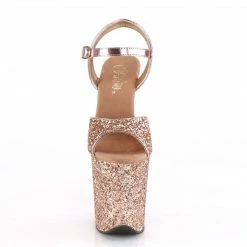 Pleaser Exotic Dancing FLAMINGO-810LG - Rose Gold Glitter/Rose Gold Glitter