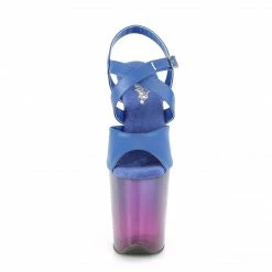 Pleaser FLAMINGO-822T - Blue Faux Leather/Blue-Purple Ombre Exotic Dancing