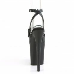 Pleaser Exotic Dancing FLAMINGO-829 - Blk Faux Leather/Blk Matte