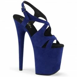 Pleaser FLAMINGO-831FS - Royal Blue Faux Suede/Royal Blue Faux Suede Exotic Dancing