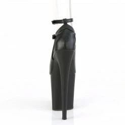 Pleaser FLAMINGO-850 - Blk Faux Leather/Blk Matte