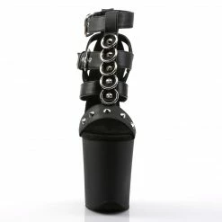 Pleaser FLAMINGO-858 - Blk Faux Leather/Blk Matte