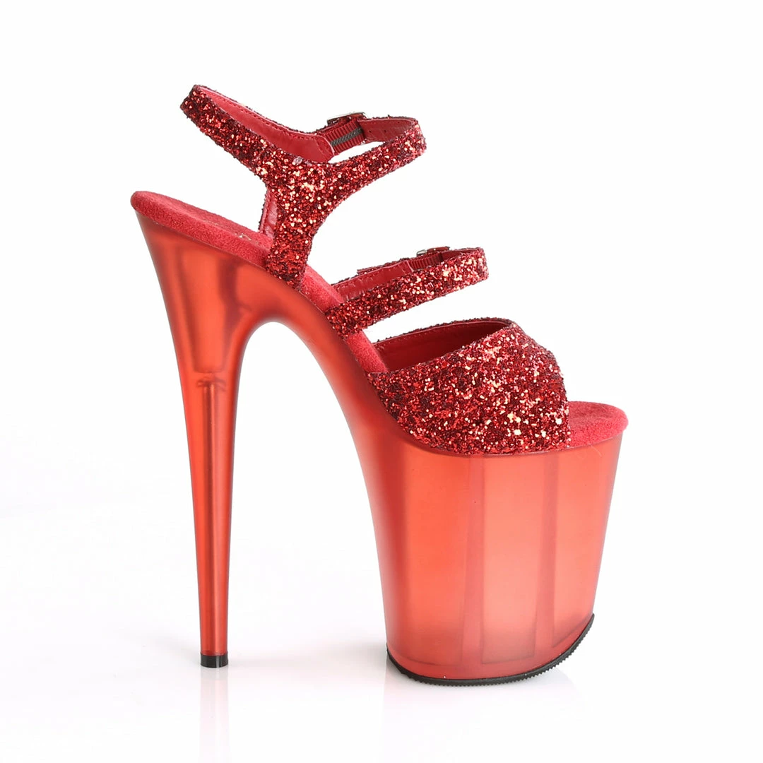 Pleaser Exotic Dancing FLAMINGO-874 - Red Glitter/Frosted Red 7 Pleaser Exotic Dancing FLAMINGO-874 - Red Glitter/Frosted Red