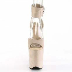 Pleaser FLAMINGO-891 - Beige Faux Suede/Beige Faux Suede