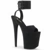 Pleaser FLAMINGO-891 - Blk Faux Suede/Blk Faux Suede Exotic Dancing