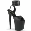 Pleaser Exotic Dancing FLAMINGO-891 - Blk Faux Leather/Blk Matte
