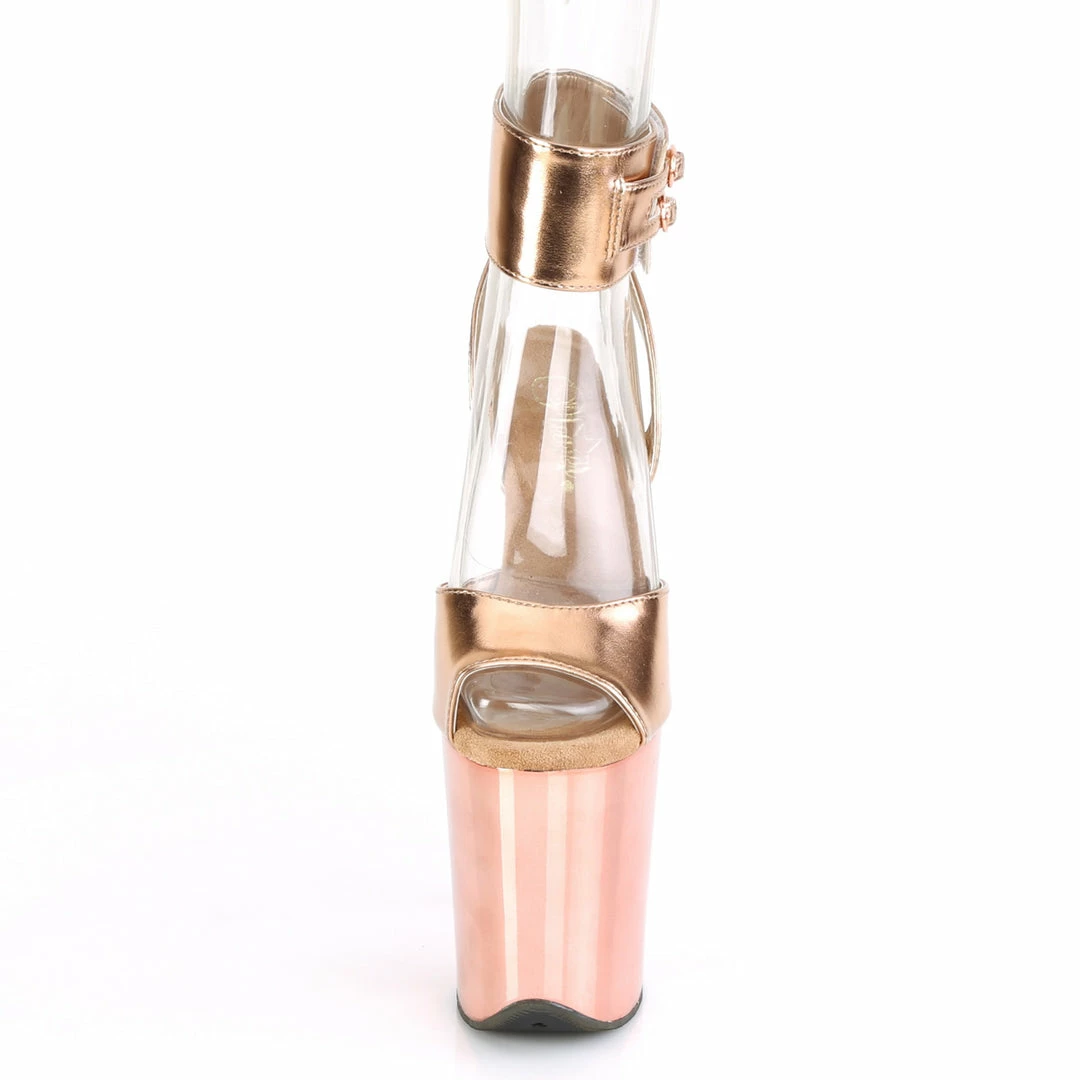 Pleaser Exotic Dancing FLAMINGO-891 - Rose Gold Metallic Pu/Rose Gold Chrome 4 Pleaser Exotic Dancing FLAMINGO-891 - Rose Gold Metallic Pu/Rose Gold Chrome