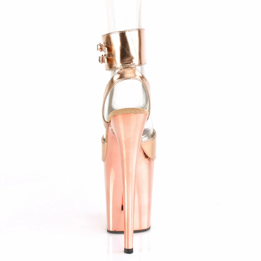 Pleaser Exotic Dancing FLAMINGO-891 - Rose Gold Metallic Pu/Rose Gold Chrome 6 Pleaser Exotic Dancing FLAMINGO-891 - Rose Gold Metallic Pu/Rose Gold Chrome