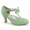 Pin Up Couture FLAPPER-11 - Mint Faux Leather