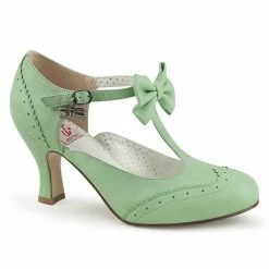 Pin Up Couture FLAPPER-11 - Mint Faux Leather