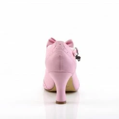 Pin Up Couture FLAPPER-11 - Pink Faux Leather Vintage & Retro