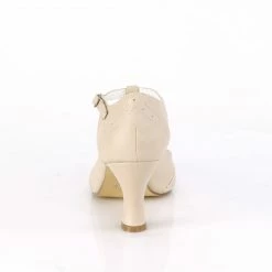 Pin Up Couture FLAPPER-26 - Cream Pu 10 Pin Up Couture FLAPPER-26 - Cream Pu