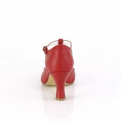 Pin Up Couture FLAPPER-26 - Red Faux Leather