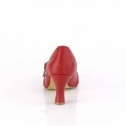 Pin Up Couture FLAPPER-32 - Red Faux Leather