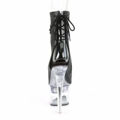 Pleaser FLASHDANCE-1018-7 - Blk Faux Leather/Clr