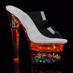 Pleaser FLASHDANCE-702SQ - Clr/Clr-Sequins Inserted